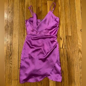 Superdown cowl neck magenta cocktail dress